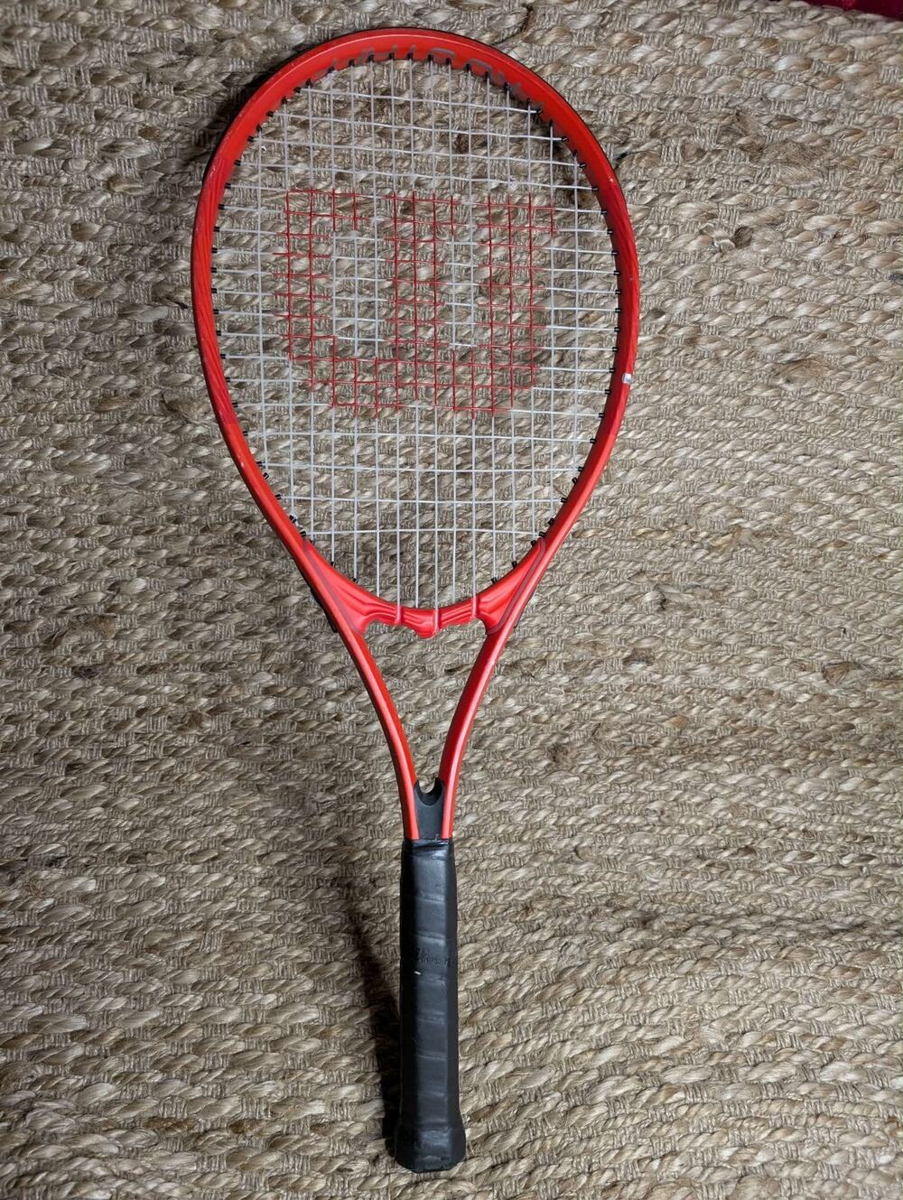 Wilson Pro Staff Precision XL 110 Red Tennis Racket for Adults Grip Size